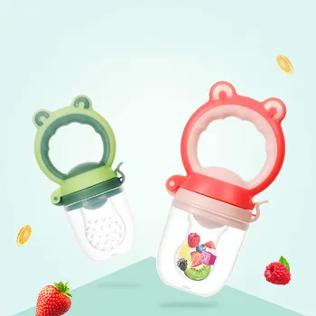 

New Frog Head Fruit Food Supplement Baby Pacifier Pacifier Clip Baby Products Baby Teether 6-18 Months