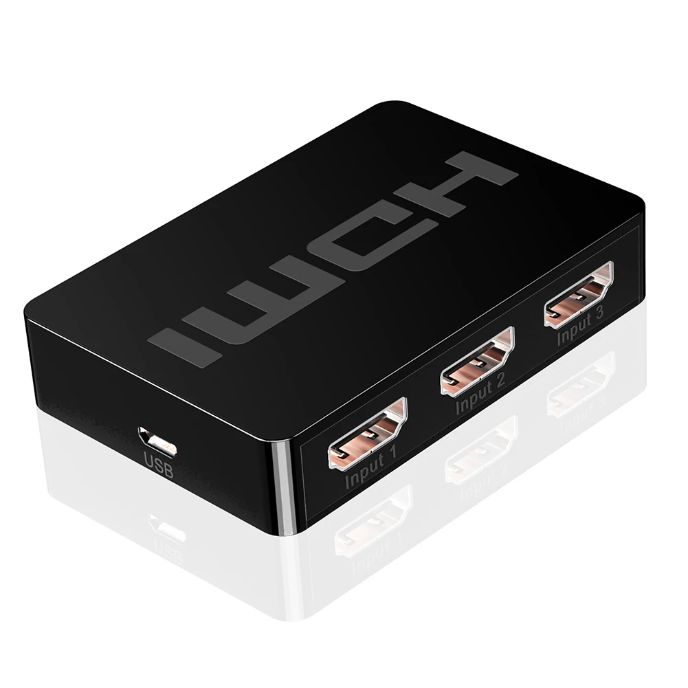 HW HD301M 3 порта 1080P HDMI переключатель 3x1 сплиттер с дистанционным управлением для PS4 TV
