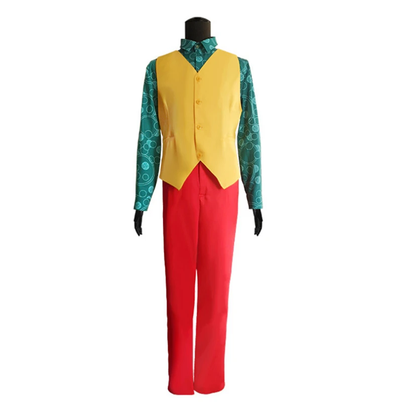 Костюм для костюмированной вечеринки с изображением Джокера Артура флека из фильма «Хоакин Феникс» для детей, взрослых, клоуна, пальто+ жилет+ футболка+ штаны, форменный костюм, вечерние костюмы на Хэллоуин