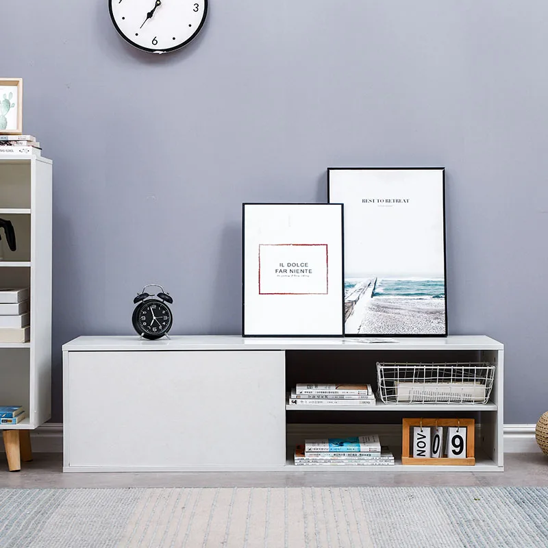 Tv Stand Tv Cabinet White Living Room Furniture Modern Tv Table Entertainment Monitor Stand Flat Screen Monitor Riser Console