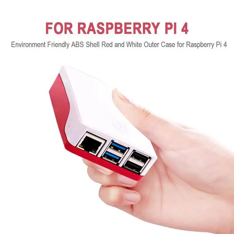 Pi4 чехол для использования с Raspberry Pi 4 красный и белый цвета Высокое качество Abs Материал красивый пылезащитный