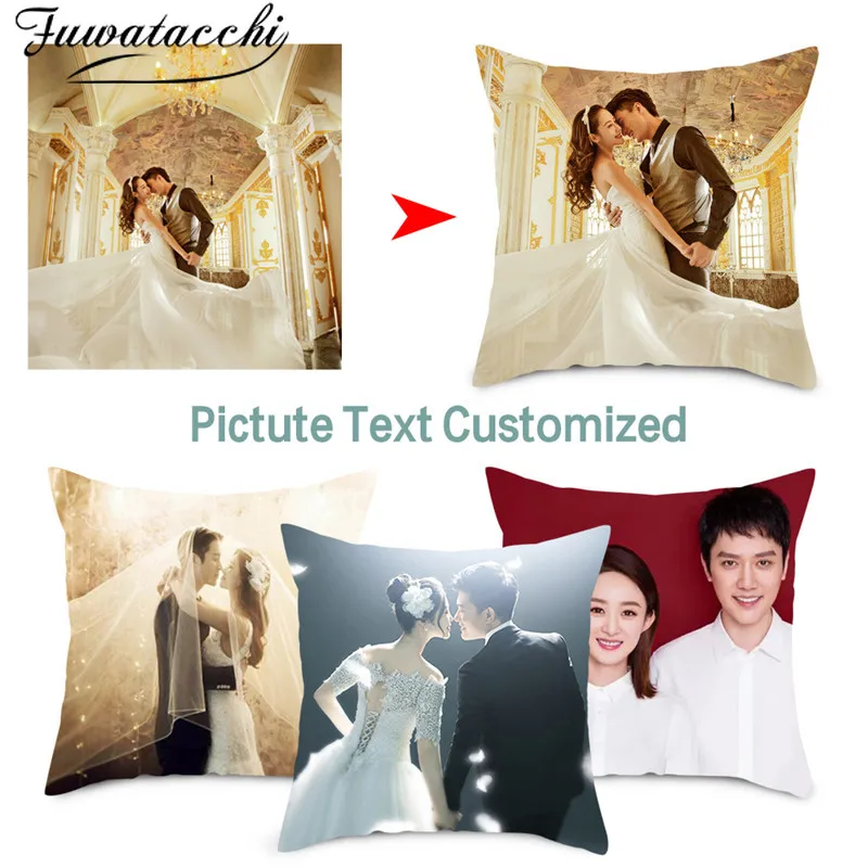 Personalised Pillowcase Cushion Cover Custom Family Couples Home Gift Linen Pers