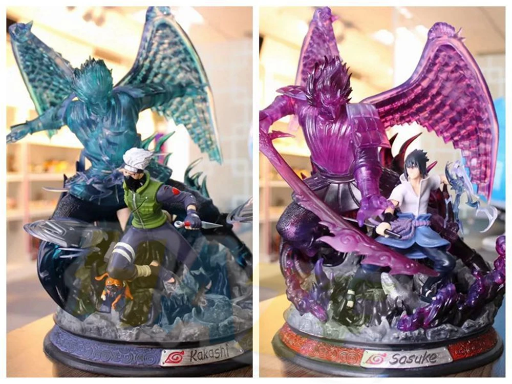 

Naruto Hatake Kakashi Uchiha Sasuke Susanoo Statue Figure Model Collection Toys In Box