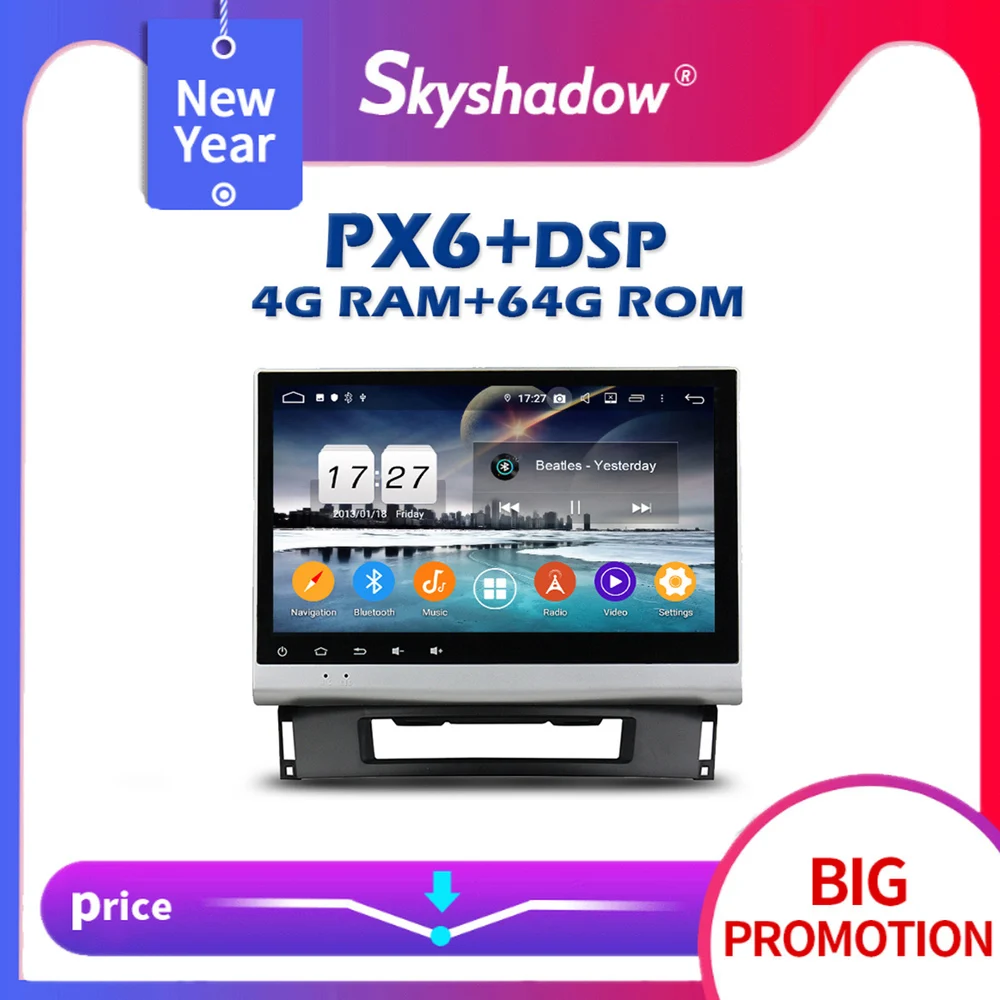 Автомобильный радиоплеер PX6 DSP IPS Android 10 0 4 Гб + 64 GPS карта RDS радио Wifi Bluetooth 5 для Opel Astra