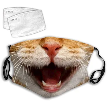 

Dustproof Face Mask Cat Printed Fashion Face Fabric Facial Mask With Filter For Outdoor Washable Reusable Mascarillas#FOL