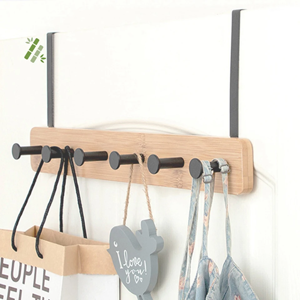 Nordic Metal Door Hook Durable Punch-free Wall Hanging Storage Rack Kitchen Bathroom Hat Towel Clothes Key Hanger Home Organizer