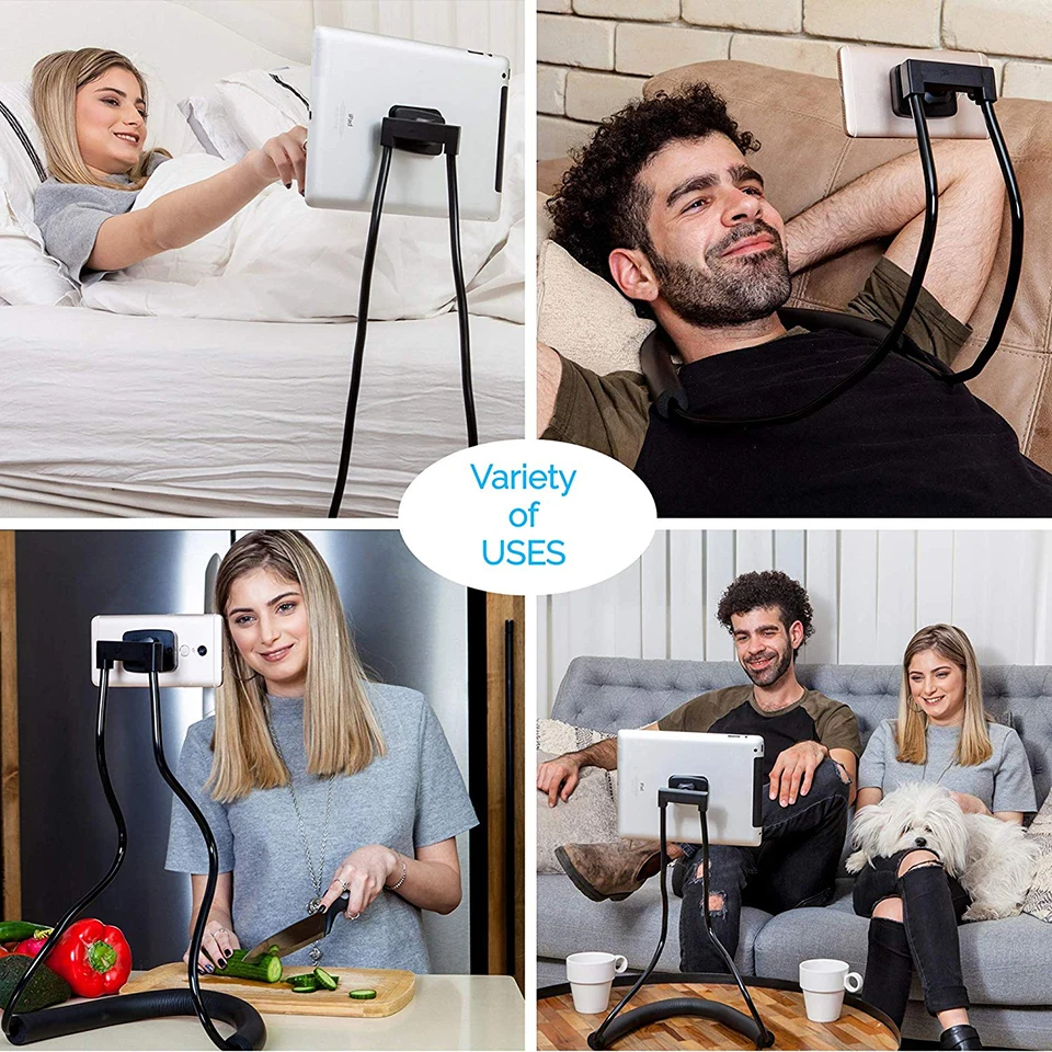  Lazy Neck Phone Holder Car Tablet Holder Stand For Ipad 2/3/4 Air Pro 7-11' Universal Collapsible P