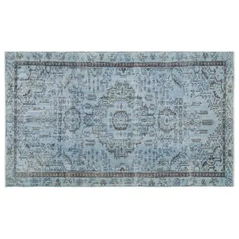 

Handmade Blue Vintage Overdyed Turkish Area Rug 160x265 Cm-5'3''X8'8''