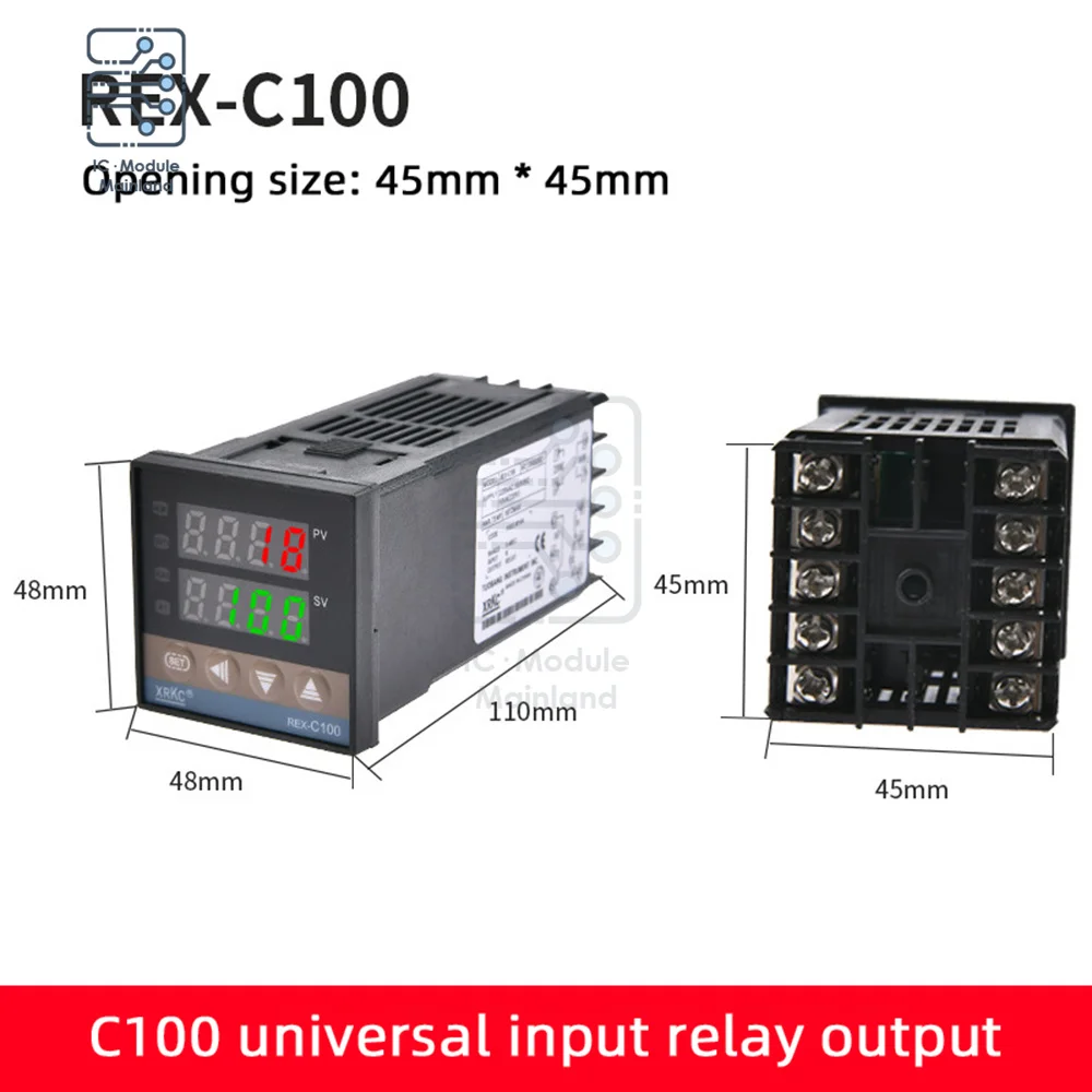 

REX-C100 SSR Relay output PID intelligent temperature controller Universal/K Type REX C100 Thermostat