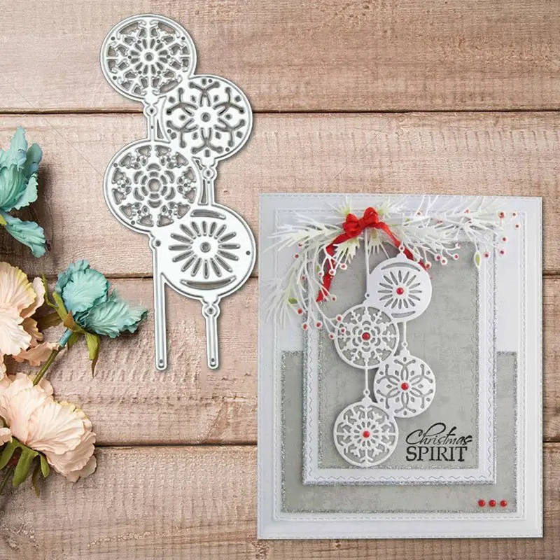Snowflake Cutting Dies Christmas Metal Stencils For DIY Scrapbooking Album Stamp Paper Card Embossing | Дом и сад