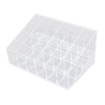 

Clear Acrylic 24 Lipstick Holder Display Stand Cosmetic Organizer Makeup Case
