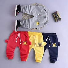 Весна г.; Весенняя детская одежда в Корейском стиле; брюки с героями мультфильмов; повседневные хлопковые детские спортивные брюки