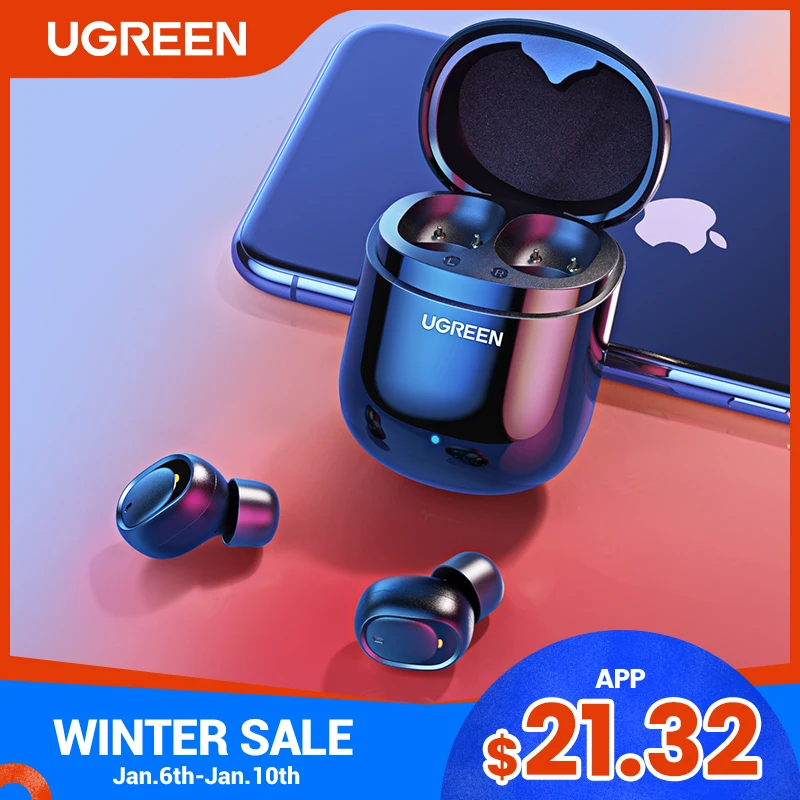  Ugreen Bluetooth Earphone 5.0 TWS True Wireless Earbuds Stereo Headphones Handsfree in Ear Phone Gaming Sport Headset 