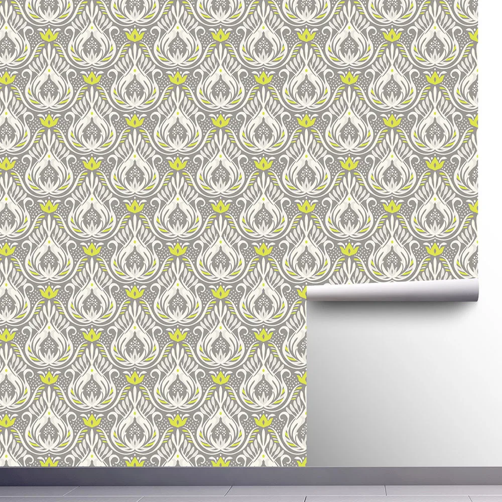 

1pc DIY PVC Wall Sticker Wallpaper Self Adhesive Damascus Green Waterproof Home Decor Refurbished Furniture House Room