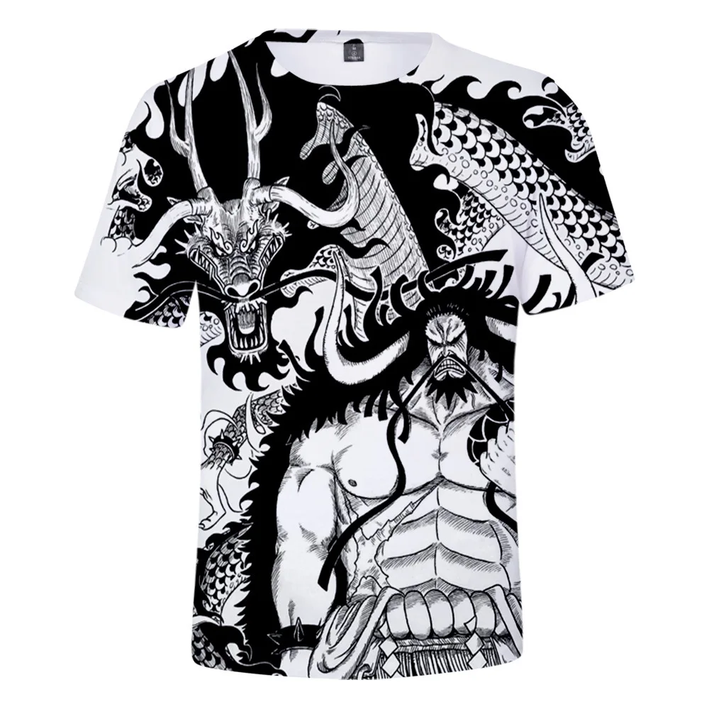 Новейшая футболка Kaido 3D с японским аниме унисекс мужская и женская модная летняя