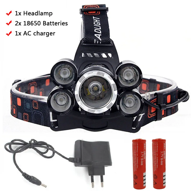 Option H Litwod Z25 головной светильник 3/5 светодиодный T6 налобный фонарь рыболовный охотничий светильник велосипедный светильник вспышка светильник фонарь - Испускаемый цвет: Option H