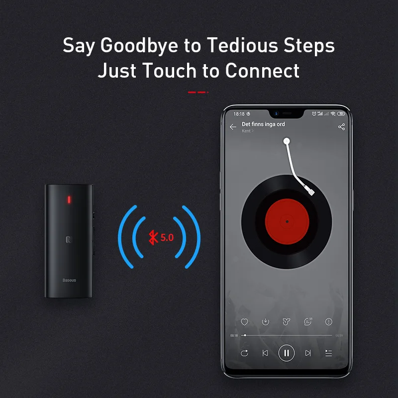 Baseus& Bongiovi DPS 3D стерео Bluetooth 5,0 адаптер живой звуковой эффект APT-X NFC игровой адаптер с CVC шумоподавлением