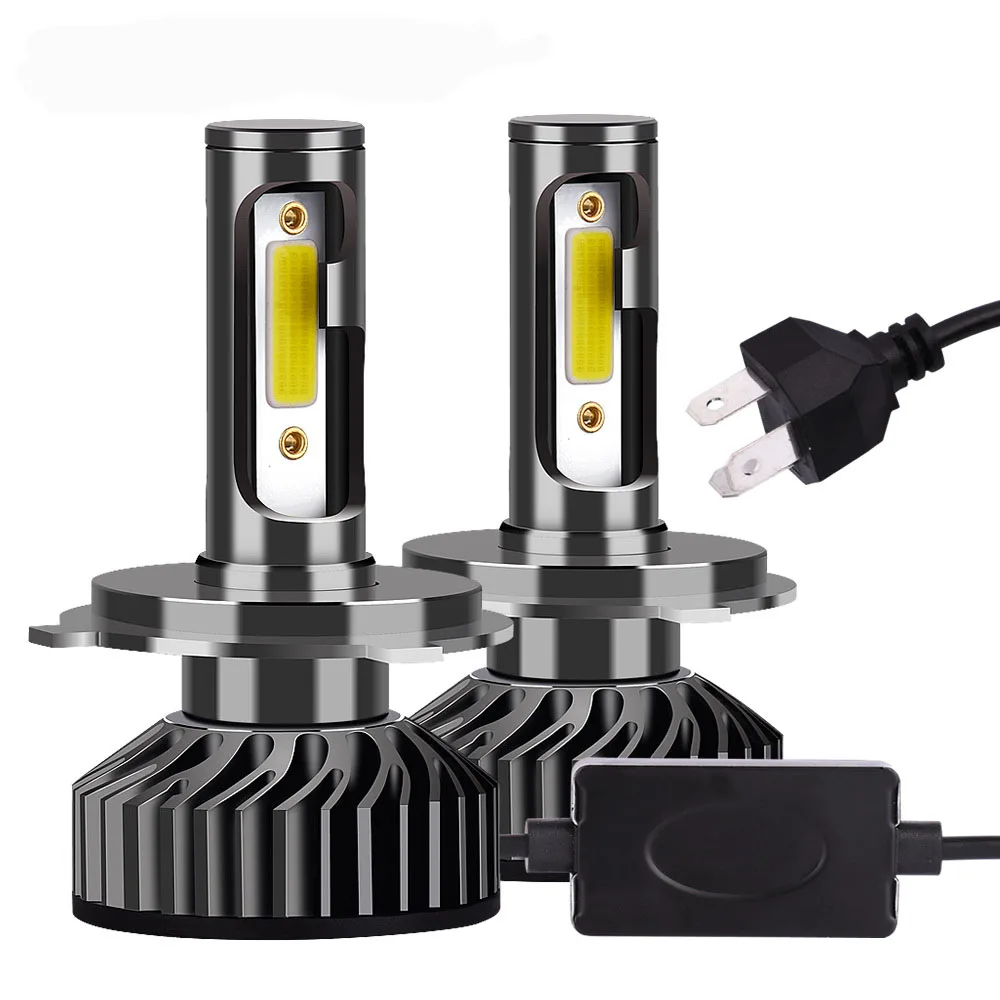 Hillpow F2 COB 12V H7 H4 светодиодный лампы для передних фар H1 H3 H11 9005 9006 HB3 HB4 9007 6500K светодиодный противотуманные фары