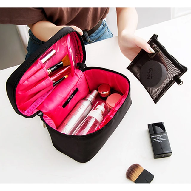 Patent Nylon Makeup Bags Cute Women Cosmetic Bags Multifunctional