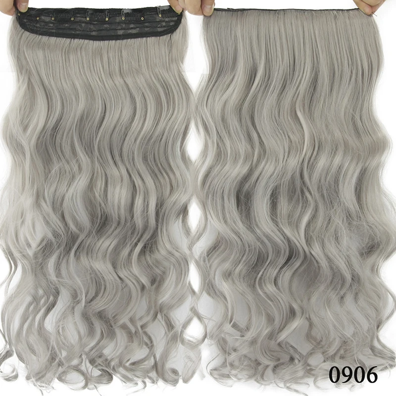 cinza ombré extensões de cabelo sintético fibra