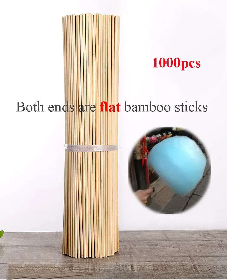 

1000pcs 50cm*5mm Candy floss Bamboo Sticks DIY Marshmallow Bamboo wooden skewers for Barbecue Shish Kebab Indoor Outdoor Grill