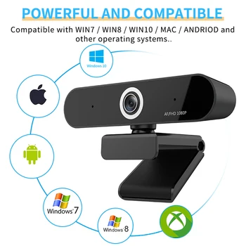 

1080P Webcam with Mic Stream Webcam Computer Camera for PC Laptop Video Conferencing Recording Streaming VDX99
