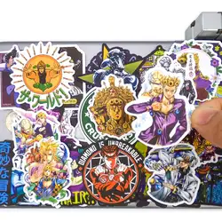 Autocollants dessin animé japonais, étiquette Scrapbook, Cool, drôle, aventure Bizarre, papeterie pour téléphone portable, valise de vélo, 50 pièces 