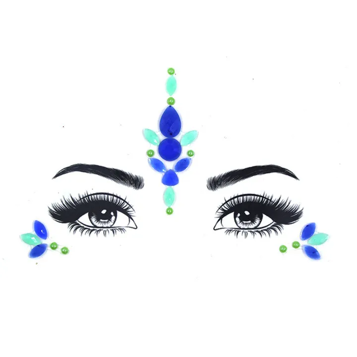 7  Luminous Chest Face Stickers For Women Masquerade Party Decor  Resin Diamond Crystal Diy Eyebrow Eye Face Jewelry Sticker Crafts