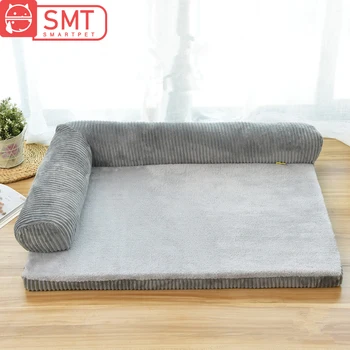 

Corduroy Large Dog Bed Sofa Dog Cat Pet Cushion For Big Dogs Washable Cat Nest Teddy Puppy Mat Kennel Square Pillow Pet House