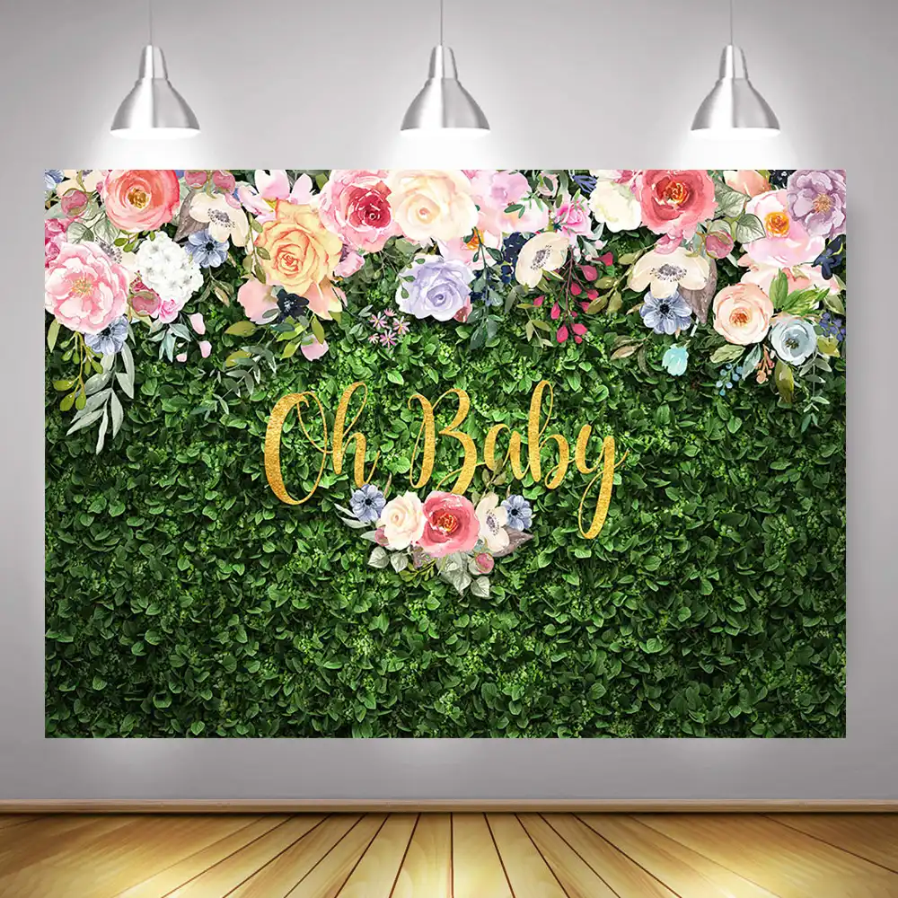 baby shower wall backdrop