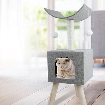 

Pet Supplies Pet Cat Tree House Cat Climbing Frame Climbing Frame With Hammock Cat Table Pet Cat Toy Kitty Play House For Kitten