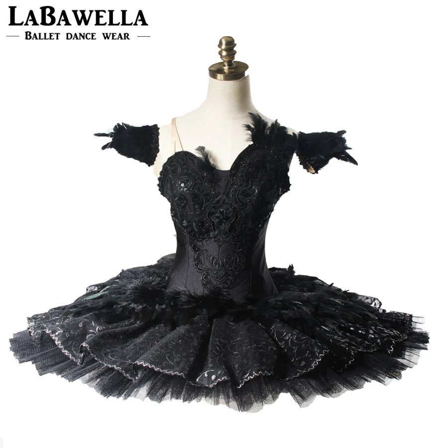 Professional Ballet Tutu Women Performance Black Swan Lake Guards YAGP Ballet Stage Costumes CompetitonsBT9125