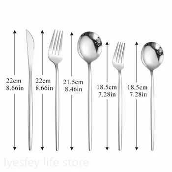 

Silver Korean Food Silverware Cutlery 304 Stainless Steel Mirror Polishing Knife SPoon Fork Dinner Set Dinnerware Tableware Sets