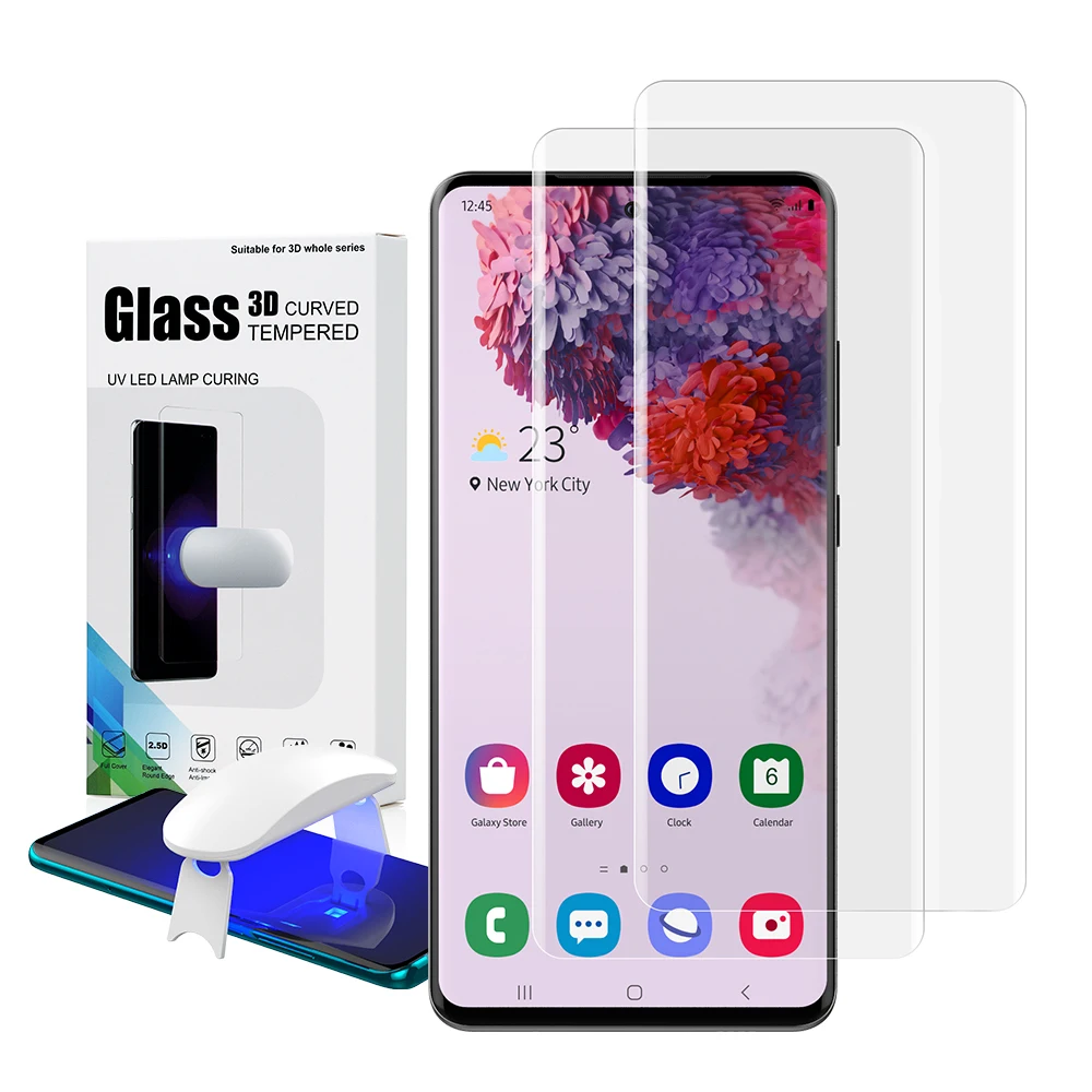 

Nano Liquid UV Glue Tempered Glass Screen Protector For Samsung Galaxy S20 S20Plus S20 Ultra with fingerprint unlock Film Glass
