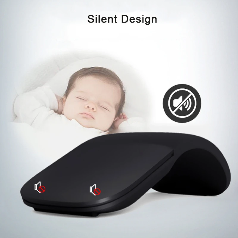 Беспроводная Бесшумная Складная дуговая компьютерная мышь CHYI 2 4G ультратонкая