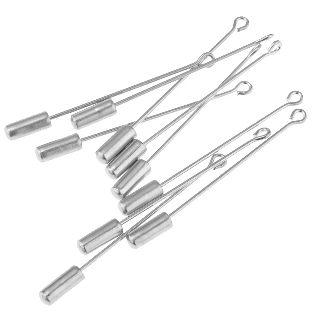 10 PCS Stainless Steel Cylinder Glue On Pad Lapel Stick Pin Clutch Boutonniere Pin 5cm 