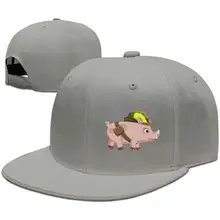 Маленькая свинья с ковбойская шляпа плоская шляпа-унисекс Snapback бейсболка-8 цветов