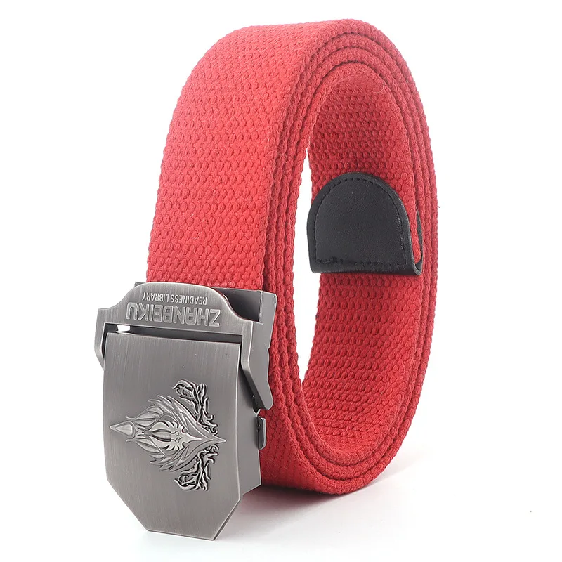 38mm Belt For Jeans Plus Size Automatic Buckle flame Canvas Cowboy Women Belt Waistband Brown White Black Red Male Waist Belt