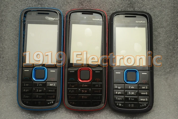 

New Full Phone Housing Cover Case Display Glass+Middle Frame+Back Cover With english Keypad For Nokia 5130