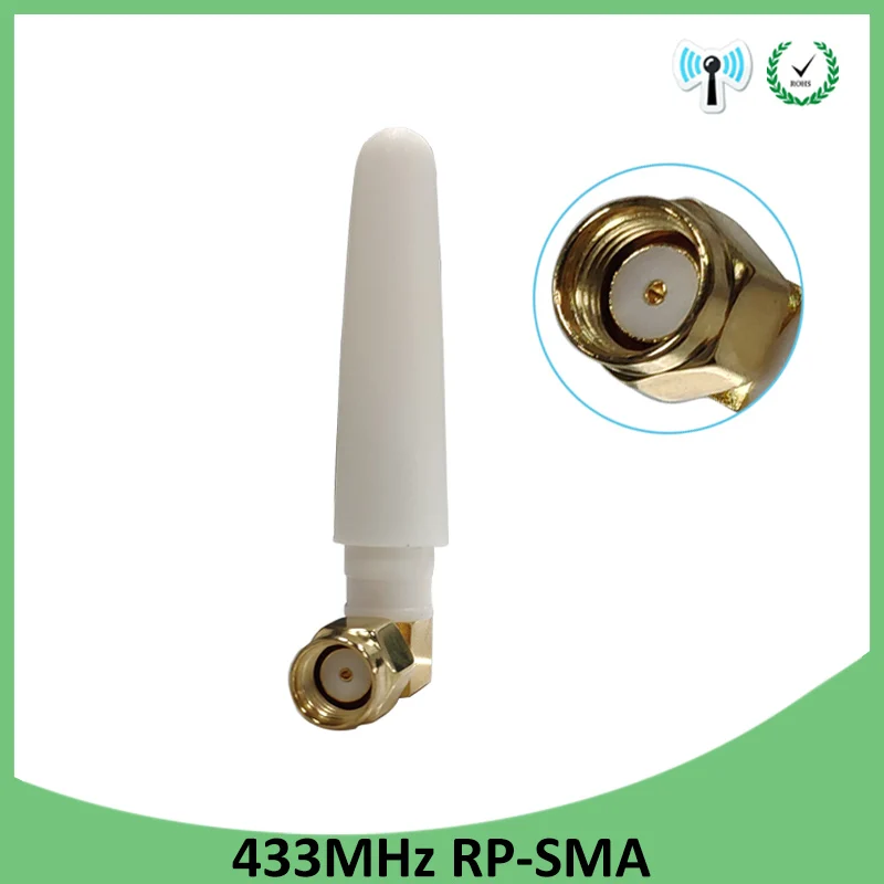 

5pcs 433MHz Antenna 2.5dbi RP-SMA Connector Plug 433 mhz directional antena waterproof antenne for Lorawan watermeter Gasmeter