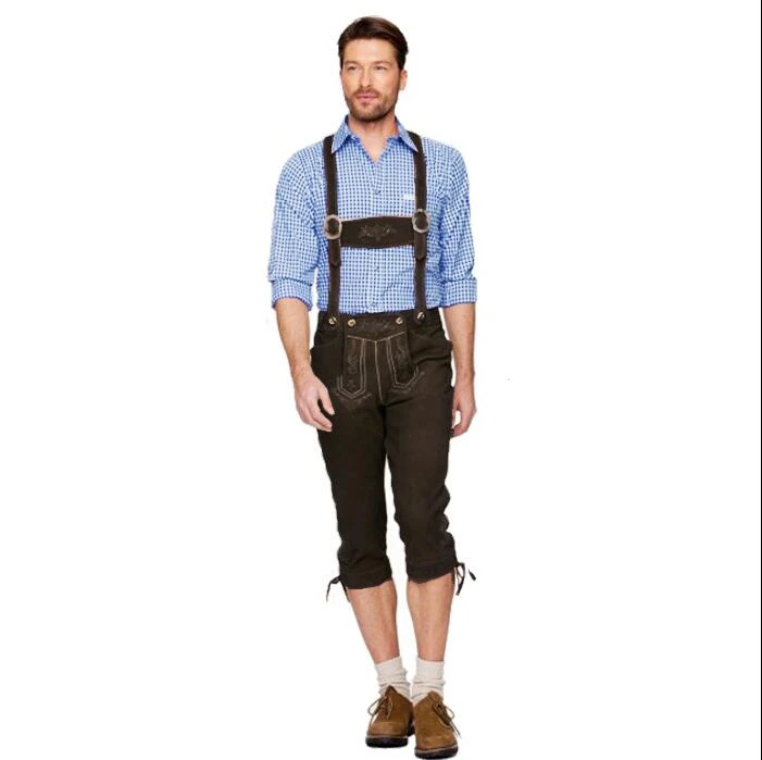 Pantalones cortos de Oktoberfest Lederhosen para hombre, Shorts de festival de cerveza camisa con pechera, Vintage| | - AliExpress