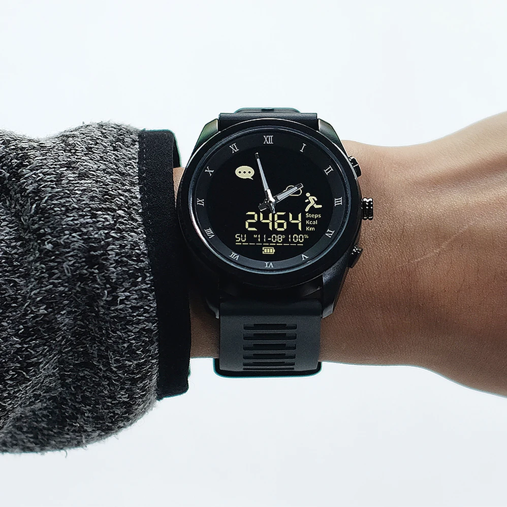 Ceny COLMI Smart Watch MIX1 Men 5ATM profesjonalna wodoodporna moda Bluetooth zegarek kwarcowy opaska do monitorowania stanu zdrowia dla IOS telefon z systemem android