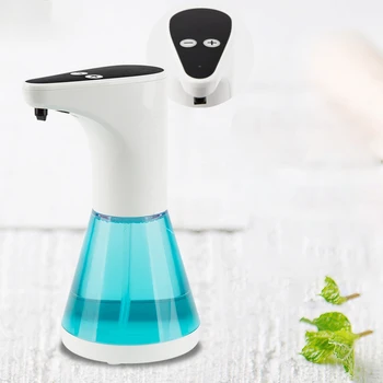 

480Ml Non-Contact Battery Operated 5 Levels Adjustable Hands-Free Infrared Motion Sensor Leak-Proof Soap Dispenser for Bathroom