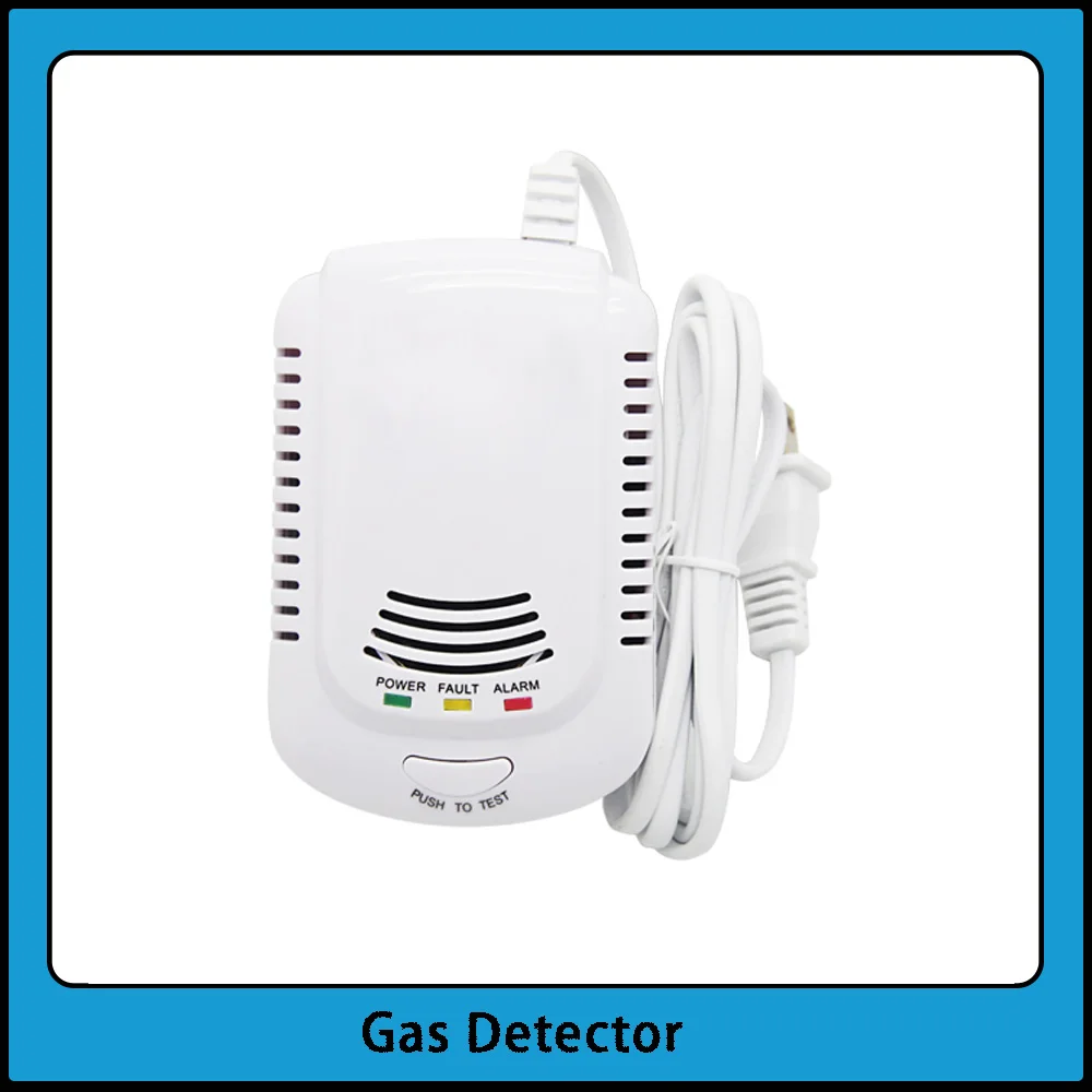 security panic button Gas Detector Leakage Sensor 2 in 1 LED Display CO Natural Gas Alarm System Compatible Electronic Valve with Two Power Supply Way burglar alarm keypad Alarms & Sensors