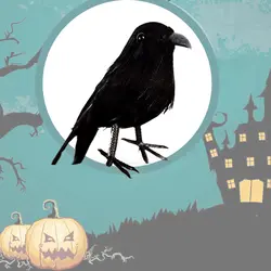 Черная яркая Реалистичная птица ворона реквизит имитация ворона Хэллоуин газон дерево для фермы и сада украшения вечерние Anthelmintic