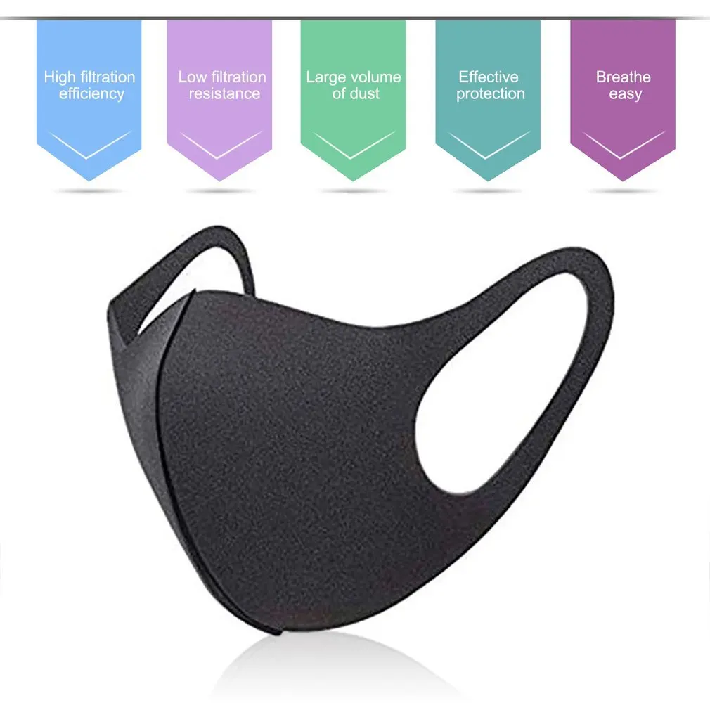 

1/5Pcs Kids or Adults Mouth Mask Washable Breathable Anti-drip Air Pollution Neutral / Sunburn Mouth Mask