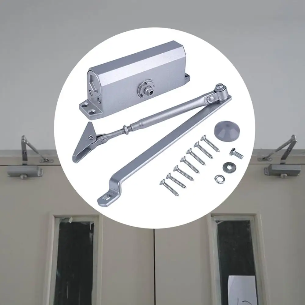 068 Home Office Adjustable Overhead Left Or Right Hand Cast Aluminium Square Door Closer For Residential Commercial Use