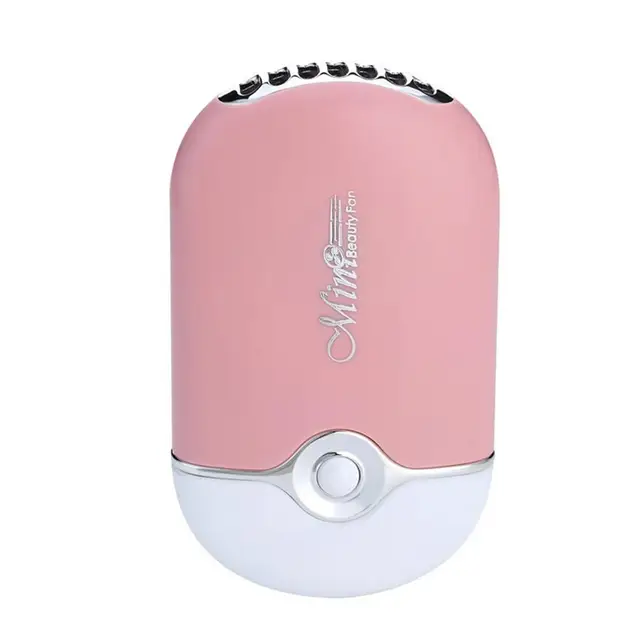 USB Mini Fan Air Conditioning Blower Quick Dryer For Eyelash Extension & Nail Polish Rechargeable Quick Dry Pocket Cooling Fan pink