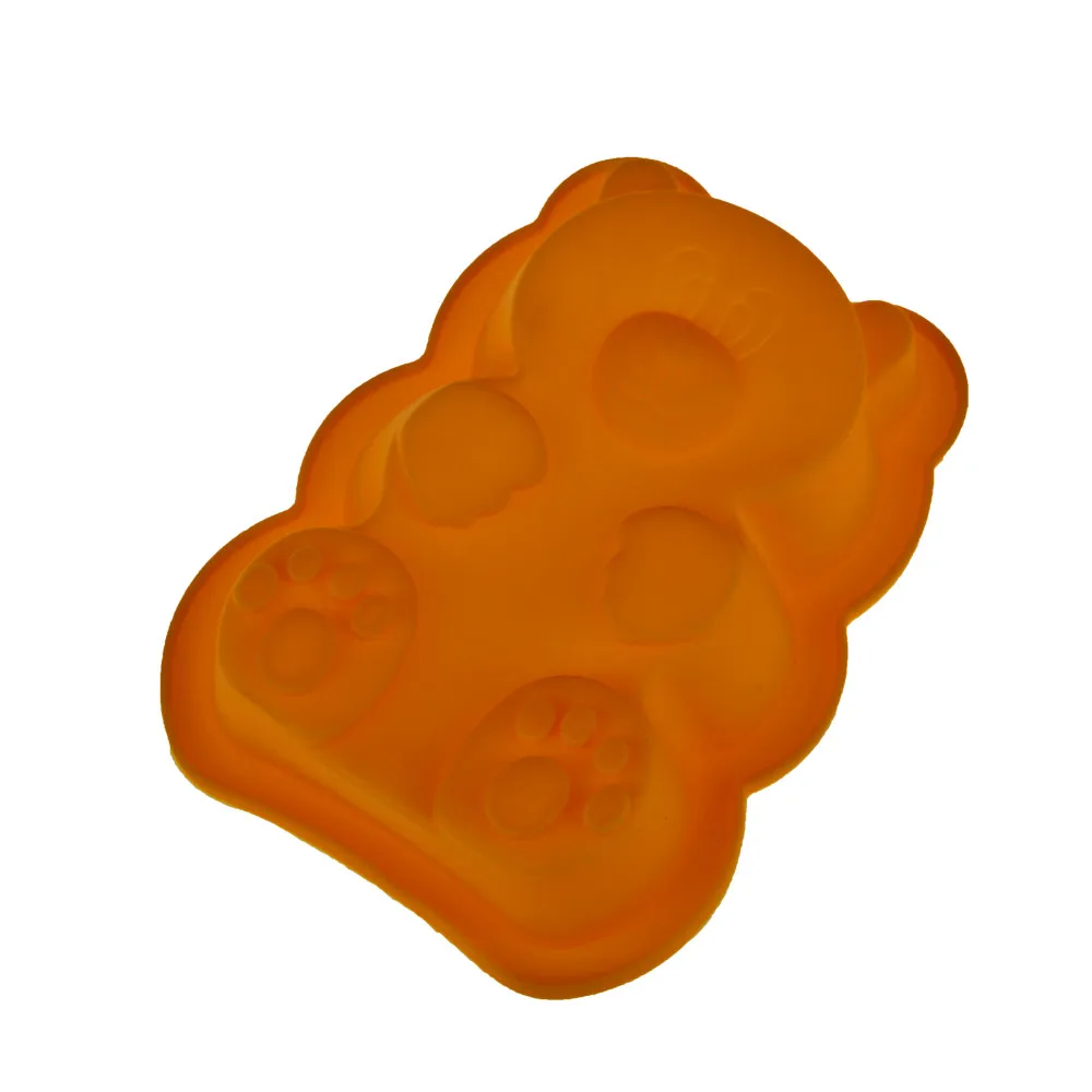 Orange MOSEKO 3D милый медведь форма для торта силиконовая форма для выпечки инструменты для кухни форма для шоколада украшения торта инструменты - Цвет: Orange