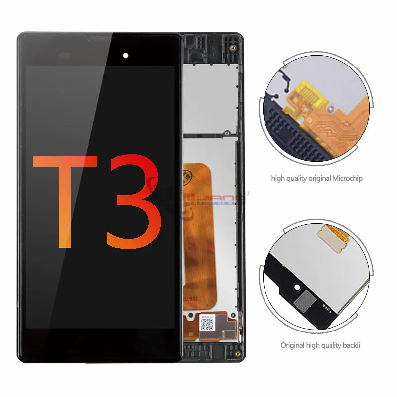Liujiang ЖК-дисплей для sony T3 M50W D5103 D5102 ЖК-сенсорный экран дигитайзер с заменой рамки